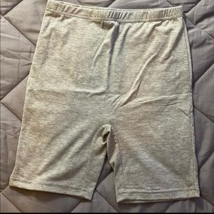 Gray biker shorts